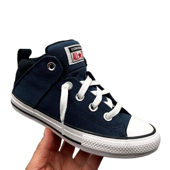 Converse Chuck Taylor All Star Youth Boy's Slip on Shoes Size 2 Navy Blue/ Black - Picture 12 of 12